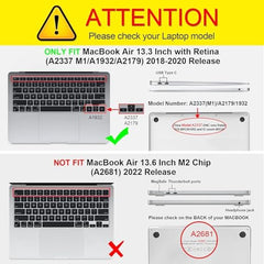 Dyazo 13.3 Inch Laptop Case | Cover | Hard Shell Protector Compatible for Apple MacBook 13 Inch 2020/2019 / 2018 Mac Book Air M1 A2337 A2179 A1932 (Transparent)