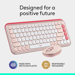 Logitech POP ICON Combo, Bluetooth Keyboard and Mouse Combo, Comfortable Typing, programmable Keys and Buttons, Quiet clicks, Easy-Switch up to 3 Devices - Graphite