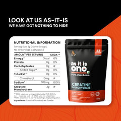 AS-IT-IS One Creatine Monohydrate - 100g Unflavoured I Micronised