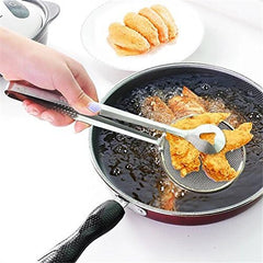 MOMISY Stainless Steel Oil Filter Spoon and Fried Food Clip Mesh Strainer (2)