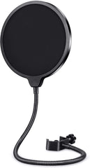 SYGA Microphone Pop Filter, for Blue Yeti, Blue Snowball - Flexible Gooseneck Microphone Mount and Double Layer Sound Shield Guard Windscreen