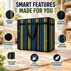 PulGos Pack-1, 75 Liter Under Bed Storage Bag| Extra Large Bag for clothes | Storage Organizers for Clothes & Blankets| Jumbo Storage Bags For Travel and Shifting| Big Foldable Bags with Dual Zipper