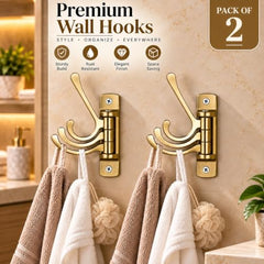 iSTAR Wall Hooks for Hanging | Flexible 4 Pin Hooks Bathroom Cloth Hanger Wall Hook Door Robe Hooks for Hanging Keys, Clothes, Towel (Rose Gold, Pack of 3)