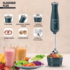 Havells Duro Blend 300 W Hand Blender | Low Noise Copper DC Motor | Rust-Free 304 SS Blades | Double Wall |Detachable Stem | 2 Speed Settings | Double Bush Technology | 2 Years Warranty
