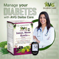 AVG Health Organics Diaba Care Karela Jamun Neem Powder 200g | Pack of 4 | Diabetes Control Ayurvedic Supplement with Arjuna, Gokhru & Triphala | Helps in Relieving Constipation | AYUSH & GMP Certified