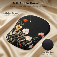 TECPHILE Mouse Pad Wrist Support with Massage Design, Ergonomic Dog Paw Mouse Mat, Pain Relief Memory Foam, Anti-Slip PU Base, Cushion Mousepad Wrist Rest for Gaming, Home, Office, Laptop, Computer