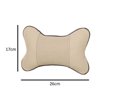 SYGA Set of 2 Car Pillow PU Seat Neck Headrest Four Seasons Common Nylon Head Car Rest Pillow (Random Color)