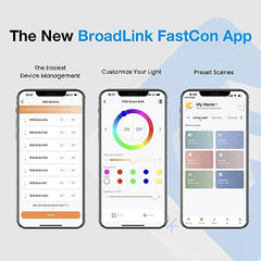 Broadlink Smart Home BLE Starter Kit - Includes 3 Bulbs, 1 Scene Switch and 1 Hub, Uses FastCon Tech, Compatible with Alexa and Google Home