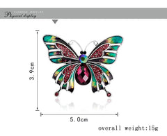 SYGA Brooch Pin Fashion Crystal Rhinestone Jewellery Pin Vintage Clothing Accessories Decoration Butterfly design Brooches For Women- S64