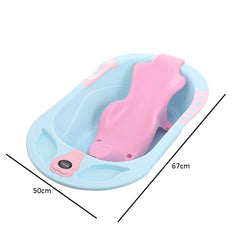 SYGA Baby Bathtub Newborn Flexibath Bathtub with Temperature Sensor and Stand for Baby(Blue)