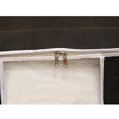 Kuber Industries Non-Woven Underbed Storage Bag|Clothes Storage Organizer|Blanket Cover With Clear Window|Zipper Closure&Handle Cloth Organizer|Plain White Border|Large|Pack Of 6|Royal Blue,32Cm,48Cm