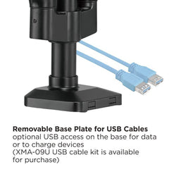 SYGA Monitor Stand Arm Desk Mount Fully Height Adjustable Bracket with C-Clamp & Gronment 180 Tilt Rotation Supports 16 to 31 Inch Monitors and TV (DualArm Black)