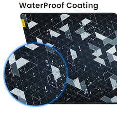 Ant Esports Prism Mouse Pad with Anti-fray Stitching, Waterproof Surface & Non-Slip Rubber Base with Stitched Edges Gaming Mouse Mat for Laptop, Compatible with Laser and Optical Mice – Black
