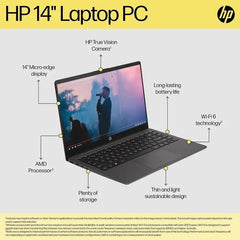 HP 14 245, AMD Ryzen 5 7520U Quad Core - (8 GB/512 GB SSD/AMD Radeon Graphics/Windows 11 Home) Thin and Light Business Laptop/14.0" HD Display/Ash Grey/1.36 kg