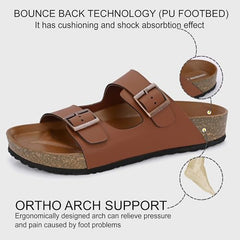 Centrino Sandals for Men | Berkin-Style Slip-On Casual Sandal with Open Toe Design |Lightweight On-Grip Sole for Outdoor Wear|Men Open Toe Buckle Strap Sandals| Summer Slip-On Slipper|Perfect For Monsoon Rainy Season NAVY 13 UK(7313)