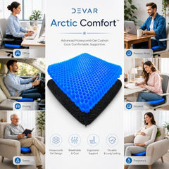 DEVAR Silicone Gel Seat Cushion, Rectangular