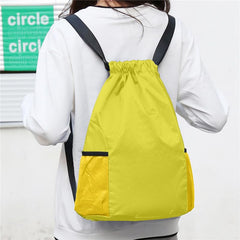 SYGA Drawstring Backpack for Gym, Yoga, Running, Swimming, Camping, Travel Bag Sports Fitness Club Student Training Bag(Yellow)