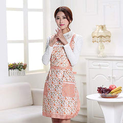 SYGA Black Dotted Design Waterproof Stylish Polyester Fiber Women Apron