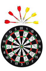 SYGA Double Faced Flock Printing Thickening Family Game Dart Board with 6 Needle (17 Inch)