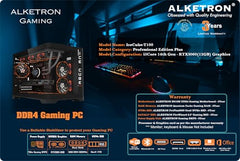 ALKETRON Icecube T100 - Gaming Desktop pc - AMD Ryzen 5(5500) with RTX3060(12GB) Dedicated Graphics; 32GB RAM; 1TB SSD (Ready to use DDR4 CPU Tower Box Piece - Professional Edition)