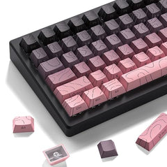 dagaladoo Cute PBT keycaps,Coffee Cat, XDA Profile Keyboard Keycaps