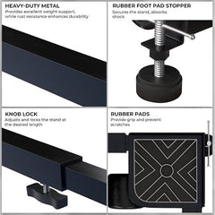 Robustt Washing Machine Stand (5kg to 12kg) - Adjustable Metal Trolley with Wheels for Home with 4 Anti Vibration Rubber Grips- Stands Upto 180 Kg Weight, Also Suitable for Dishwasher, Air Cooler