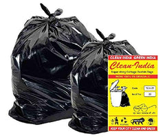 Clean India - Plastic Garbage Bags|6 Packs Of 30 Pcs | 19X21 Medium Disposable Garbage Trash Waste Dustbin Bags Of 54Cm X 48Cm (Ci19210008) - 180 Count