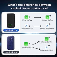 CarlinKit 5.0 Wireless CarPlay Adapter,Wireless Android Auto Adapter for OEM Wired CarPlay/Wired Android Auto Car 2023 Upgrade Version CPC200-2air Realize Wired to Wireless,5G WiFi,OTA Upgrade