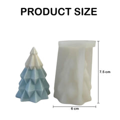 MOMISY Christmas Tree Shape Silicone Candle Making Mould, for Resin Moulds, Silicone Moulds Casting Moulds, Aroma Candle Mould for DIY, Christmas Decoration (Large, Christmastree)