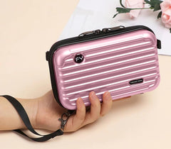 SYGA Women’s Crossbody Bag, Small PVC Shoulder Bag Travel Makeup,Cosmetic Small Bag (Pink)