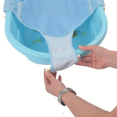 SYGA New Baby Bathtub Mesh Seat Support Sling Net Infant Bath Blue Tub Hammock(Blue)