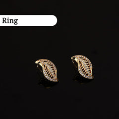 SYGA Leaf Four Piece Set Earrings,Necklace,Bracelet,Ring,Jewelry Set for Party Wedding Festive for Women & Girls Accessories