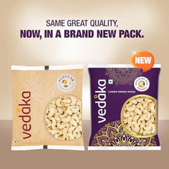 Amazon Brand - Vedaka Whole Cashews | 1 Kg | Grade W320 Kaju Nuts | Gluten-Free & Plant Based Protein | Firm Texture, Rich Taste | Healthy Snack