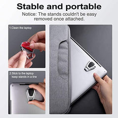 iTronix Portable Invisible Laptop Riser Stand | Mini Aluminum Cooling Pad, Lightweight Invisible Laptop Desk Stand for MacBook, Lenovo, Dell, HP & Other Laptops (Silver)