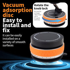(1 Year Warranty) 360° N52 Strong Magnetic Vacuum Phone Holder, Strong Suction Mobile Mount for Car Dashboard, Windshield, Mirror & Smooth Surfaces, Hands-Free Universal Smartphone Holder - Black