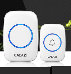 SYGA Doorbell Wireless Household Battery Type DC Full Battery Unplugged Wireless Doorbell One Drag One Waterproof(ONEBELL-ONE-RING-WHITE)