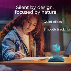 Lenovo Yoga Bluetooth Silent Mouse, 3 Level DPI Adjustment, 36 Month Battery Life, Bluetooth 5.3, 3 Device Paring, Whisper Quiet, Programmable Buttons, Smooth Finish, Luna Grey