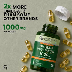 Carbamide Forte Multivitamin Tablet for Men with Probiotics & Salmon Omega 3 fish Oil Capsules | Salmon Fish Oil Omega 3 Capsule 1000mg and Multivitamin Tablets Combo | 60 Tablets + 60 Softgels