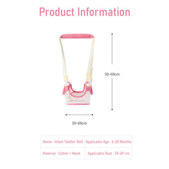 SYGA Handheld Baby Walker with Harness, Adjustable Walking Assistant Helper for Infant Child (Age 6 Months to 24 Months),Stand Up and Learn Walking, (LiftUp Pink)