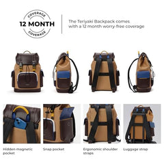 MOKOBARA Teriyaki 19 5L Laptop Backpack 15.6 Inch Canvas Daypack Black | Storage Secure Drawstring Premium Ergonomic Straps Luggage Sleeve For Men Women College Nylon Padded Durable Lightweight