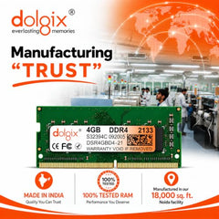 Dolgix 8GB DDR4 Desktop RAM 2133MHz | Desktop-Memory| U-DIMM | Long-DIMM | PC4-17000 | 1Rx8 Single Rank | 3-Year Warranty- (Made in India)