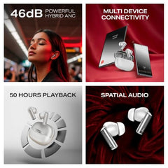 boAt Airdopes Prime 701 ANC, 46dB Hybrid ANC, 50Hr Battery, Real Spatial Audio,Multidevice Connect,App Support, Bluetooth Earbuds, TWS Ear Buds Wireless Earphones with mic (Titanium Blue)