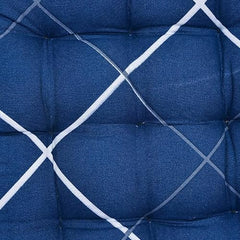 Kuber Industries Chair Pad|Chair Cushion Pad|Chair Cushion with Ties (Blue)