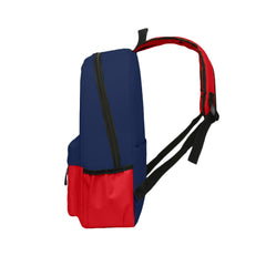 SYGA Kids Schoolbag, Breathable, Waterproof, Customized Logo Backpack For Kindergarten And Elementary School Students (Small Dark Blue With Red)