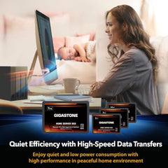 Gigastone Home Server SSD 2TB NAS SSD Drive Cache (2-Pack) 24/7 Durable TLC High Endurance Personal Cloud Data Sync Network Attached Storage RAID 3D NAND 2.5" SATA Internal Solid State Hard Drives