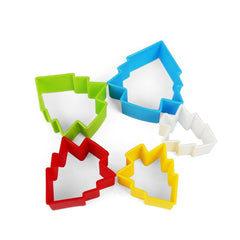 Syga Christmas Tree Shape Cookie Cutter Set 5 Pieces Set Mold for Biscuit Sandwich Cut
