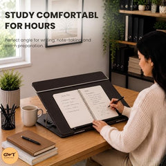 Premium Foldable Laptop Table with Adjustable Angle for Home, Study & Office Use (White, 15x21, Wooden)