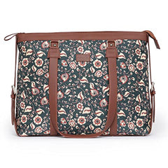 ZOUK Office Bag | Stylish Bags for Office Use | Laptop Bag 15.6 inch | Stylish Tote for Office Use | Purse for Women | Vegan Leather Handbag | Daily & Travel Use | Multicolor Mandala Print