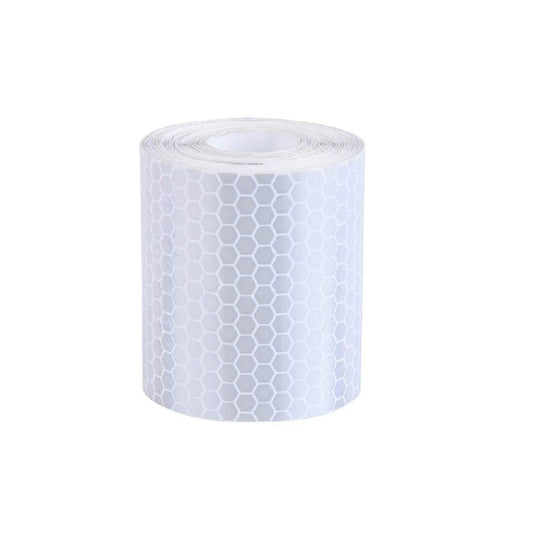 SYGA 3 Meter Reflective Warning Tape Sticker, High Visibility Safety Honeycomb Conspicuity Tapes(White)