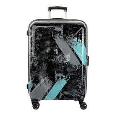 Kamiliant by American Tourister ATHER | Printed Trolley Bag Set of 3 (55+68+79 cms) for Travel|Hard Case Polypropylene (PP) Suitcase|360° 8-Wheel Spinner Luggage Trolley|Combination Lock | Black
